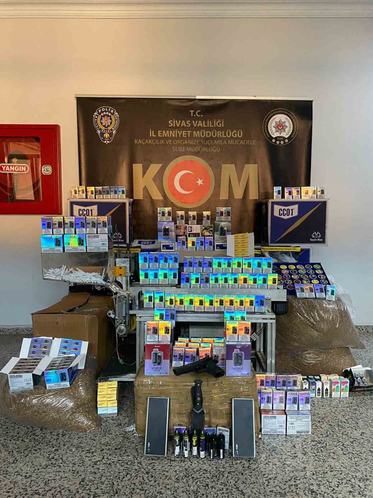 Sivas’ta kaçakçılık operasyonu
