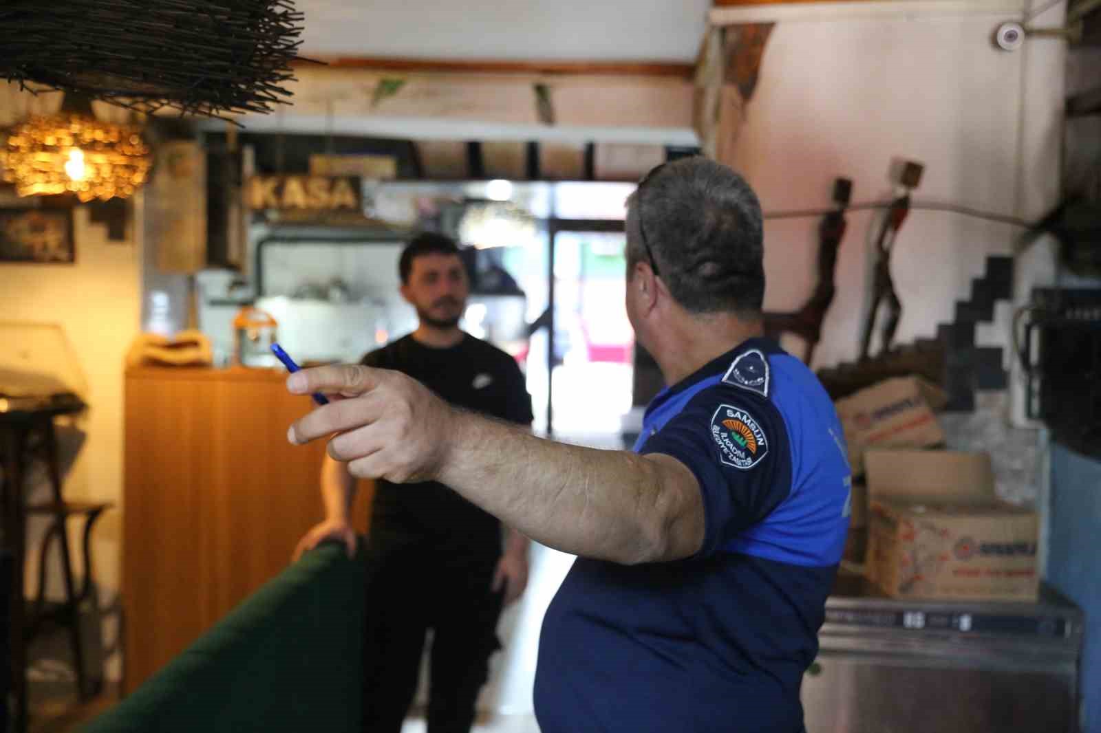 İlkadım zabıtasından işgal sınır çizgisi denetimi
