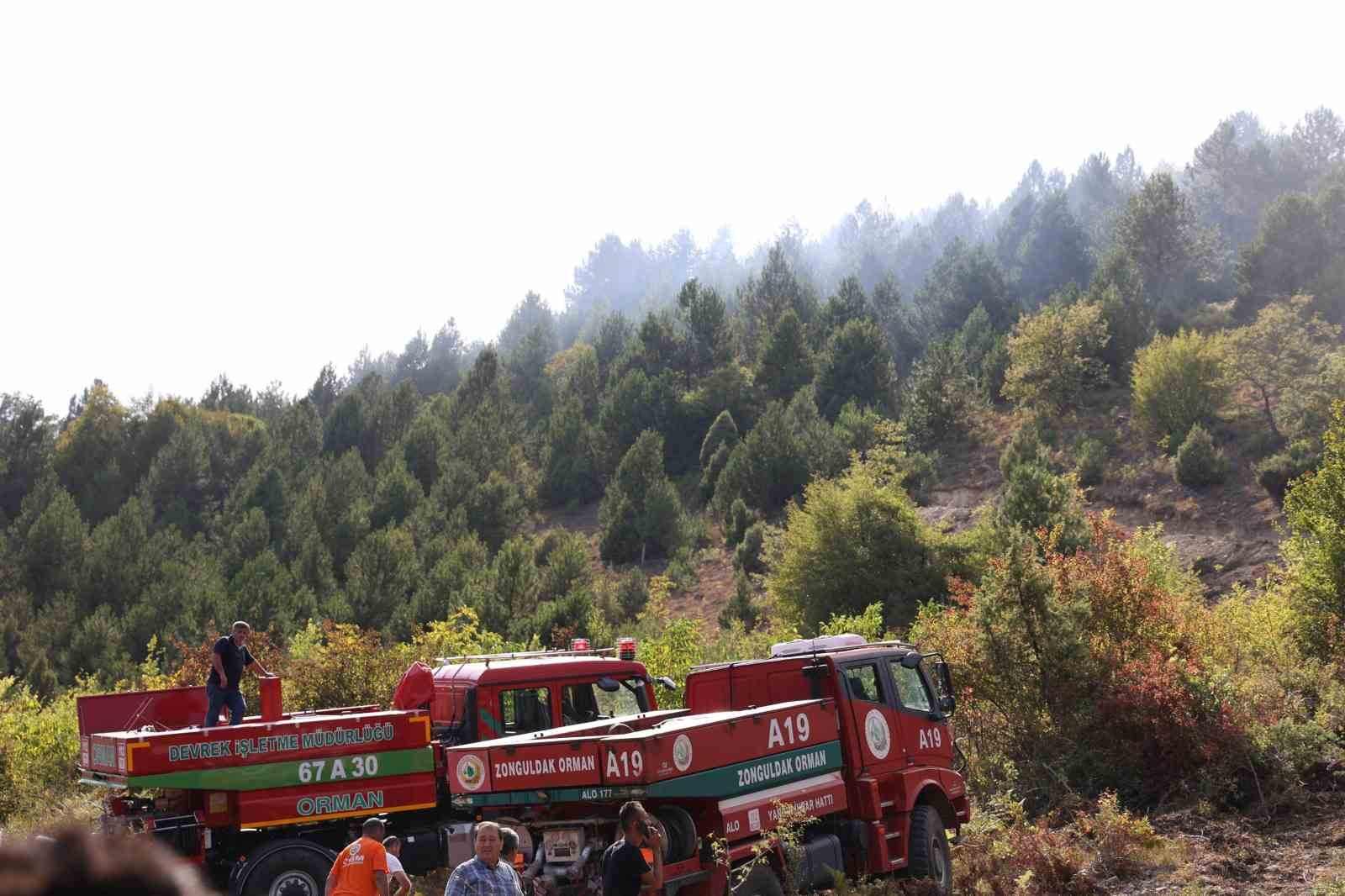 Zonguldak’taki orman yangınında 22 dönüm arazi zarar gördü
