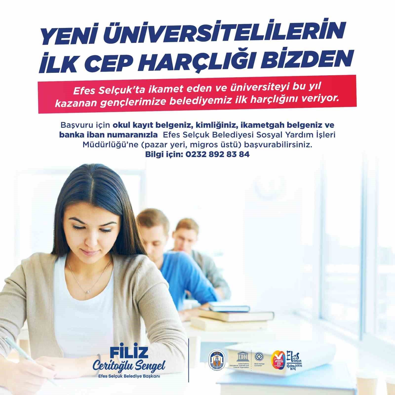 Selçuk Belediyesinden yeni üniversiteli gençlere destek: 