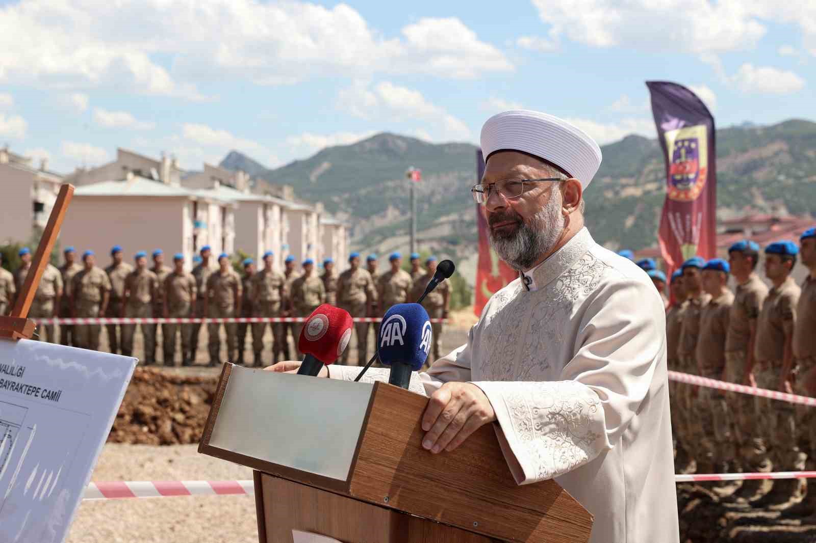 Diyanet İşleri Başkanı Erbaş, Tunceli’de cami temeli attı
