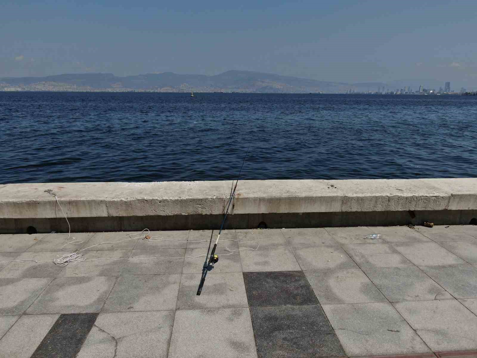 İzmir Körfez’deki felakete rağmen balık tutmaya devam ediyorlar
