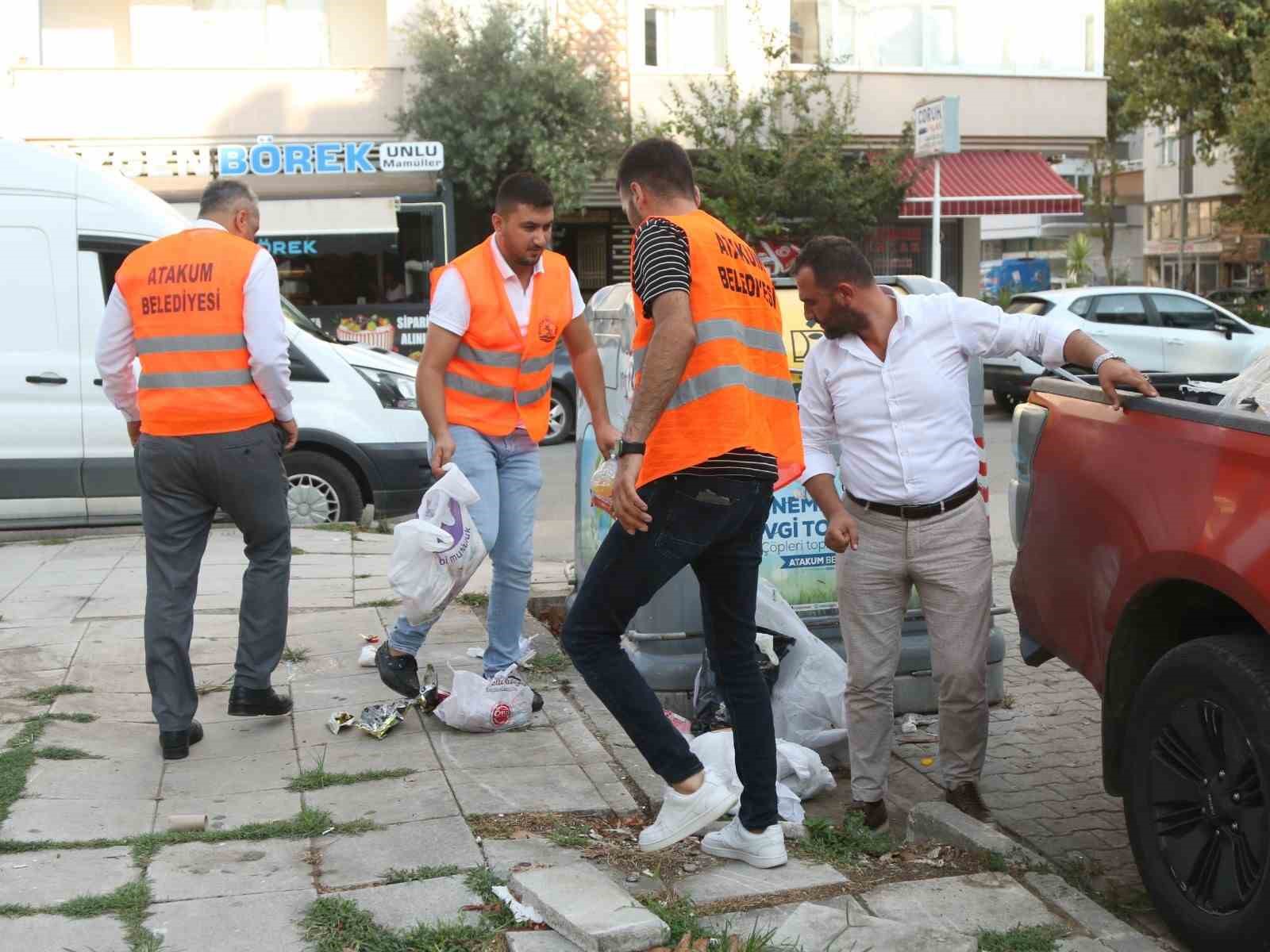 Atakum Belediye personeli daha temiz Atakum için sahada
