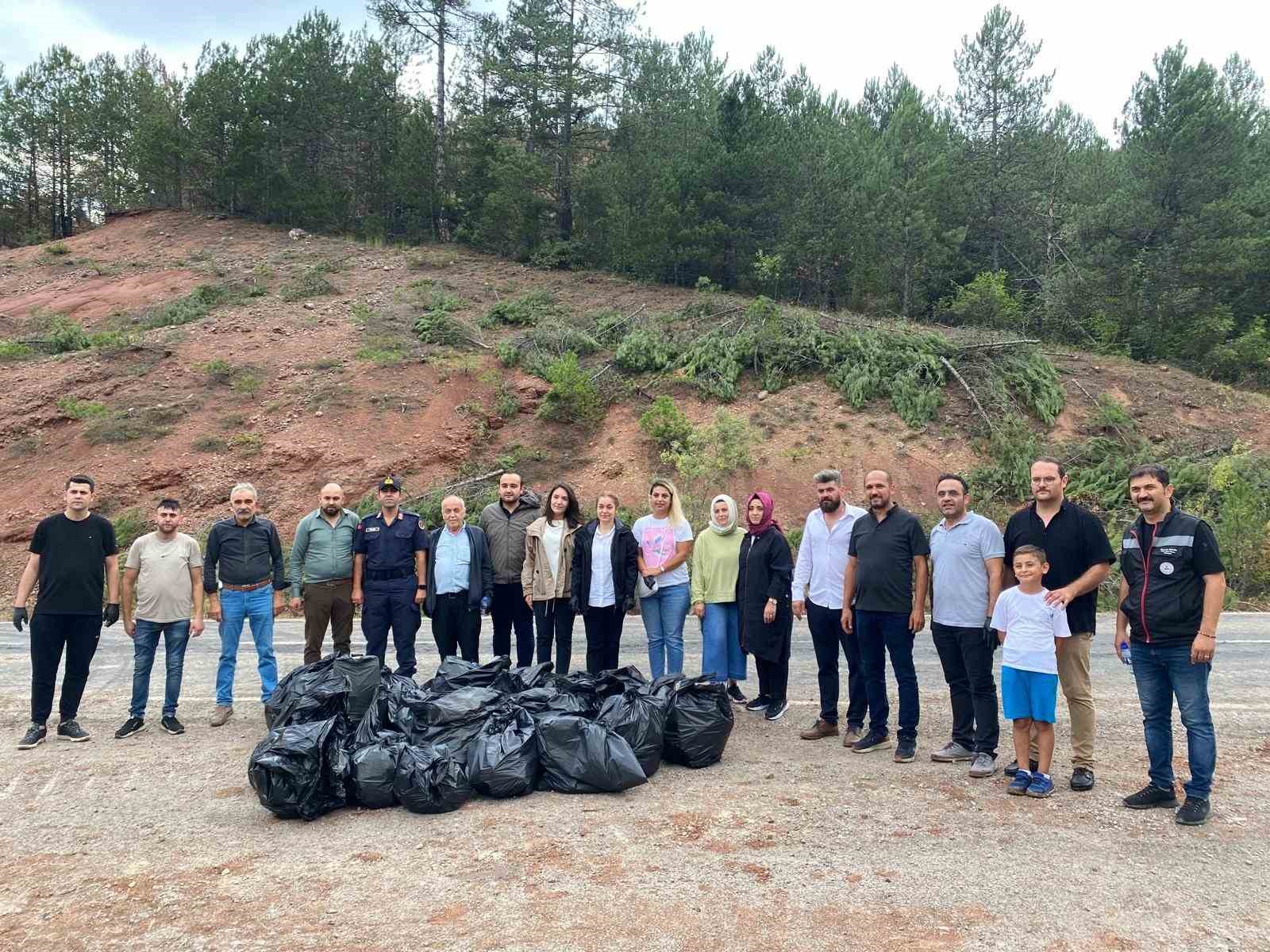 Orman yangını sonrası çevre temizliği yapıldı
