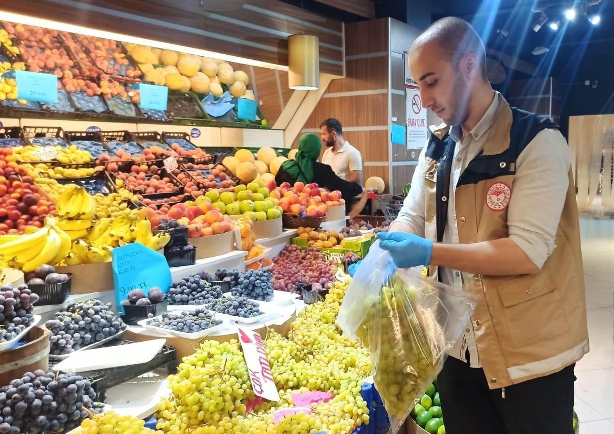 Bayburt’ta pestisit miktarının analiz edilebilmesi için üzümden numuneler alındı
