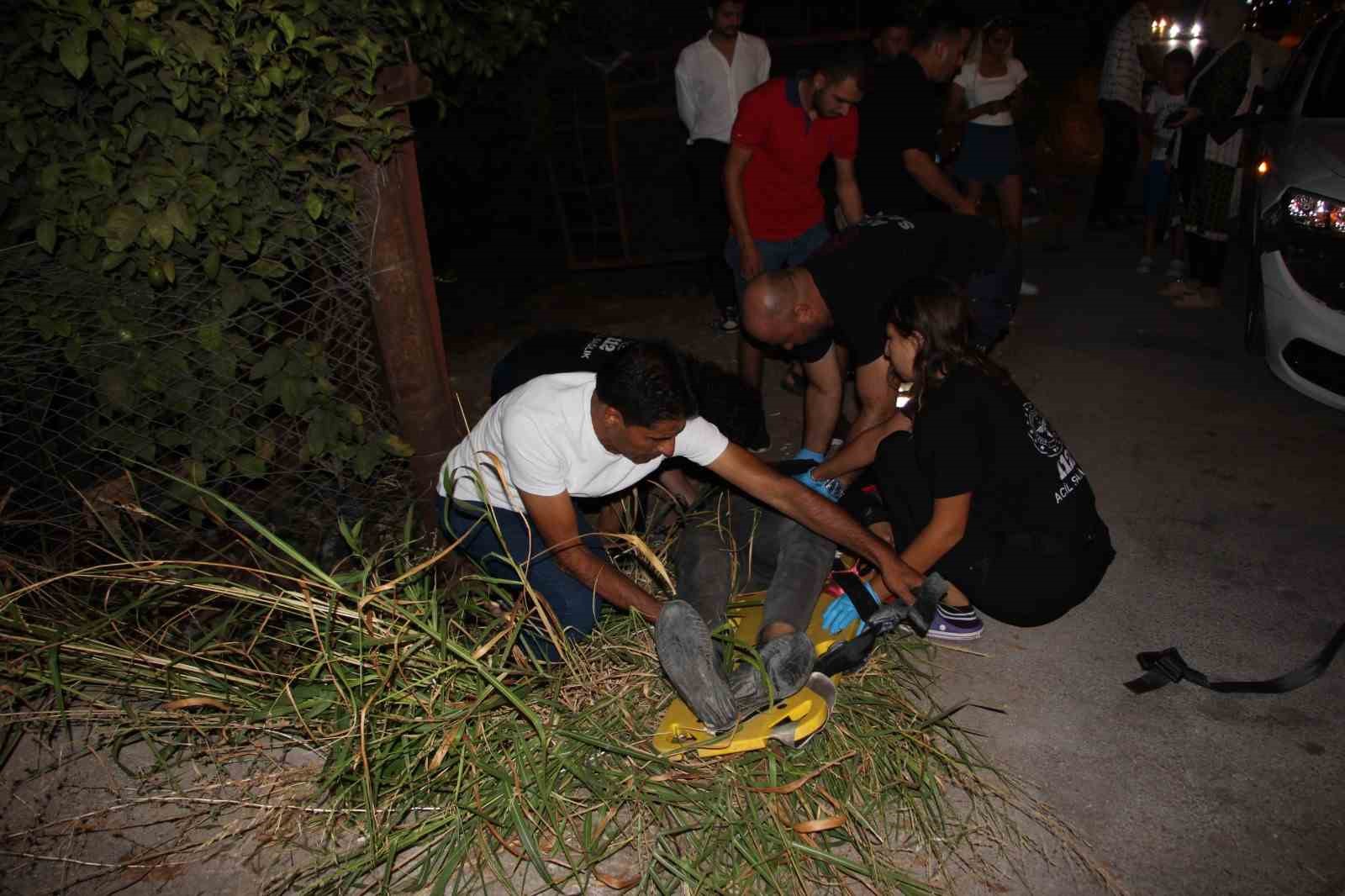 Otomobilin sağından geçemeye çalışan motosiklet sürücüsü yaralandı
