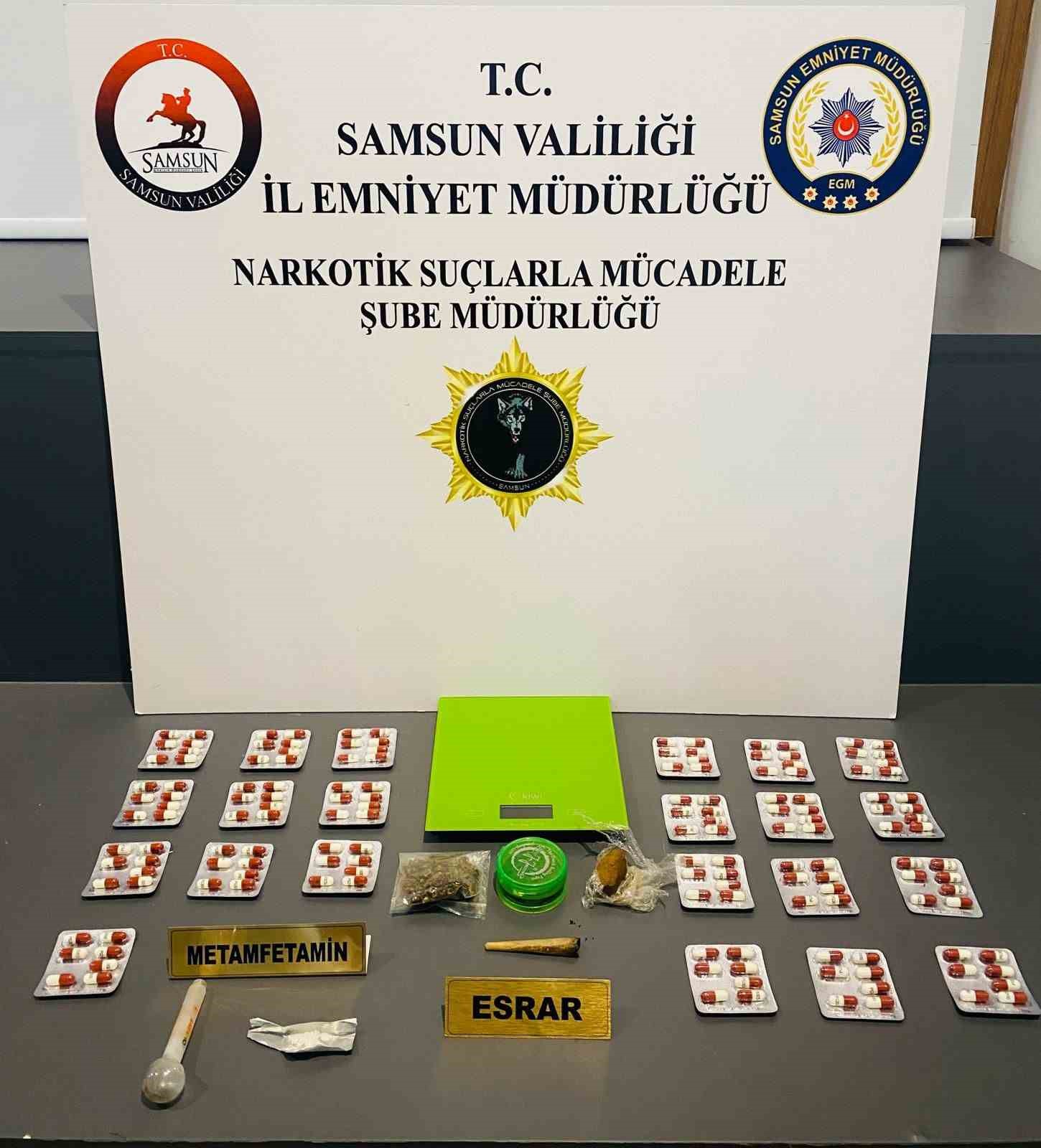 Samsun’da uyuşturucu ve sahte para ele geçti
