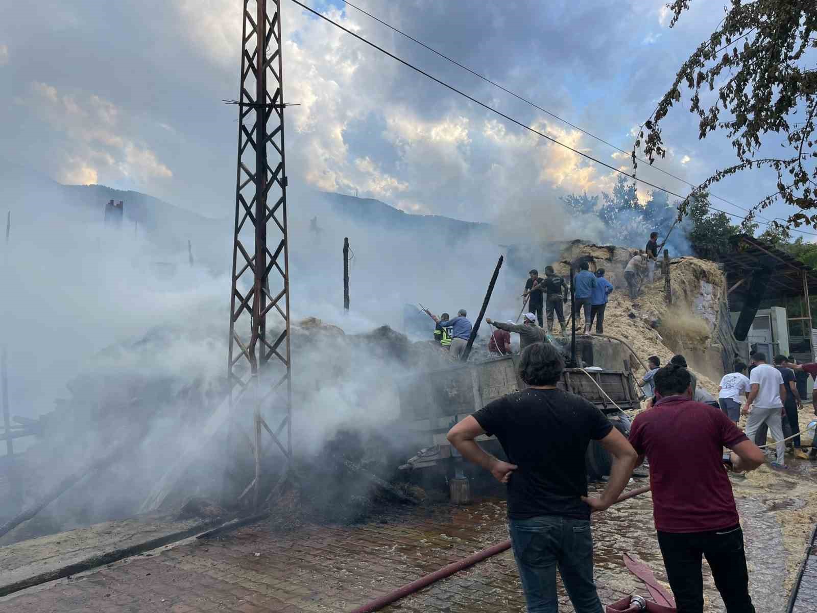 Tortum’da yangın paniği: 2 ev, 1 samanlık, 1 ahır küle döndü
