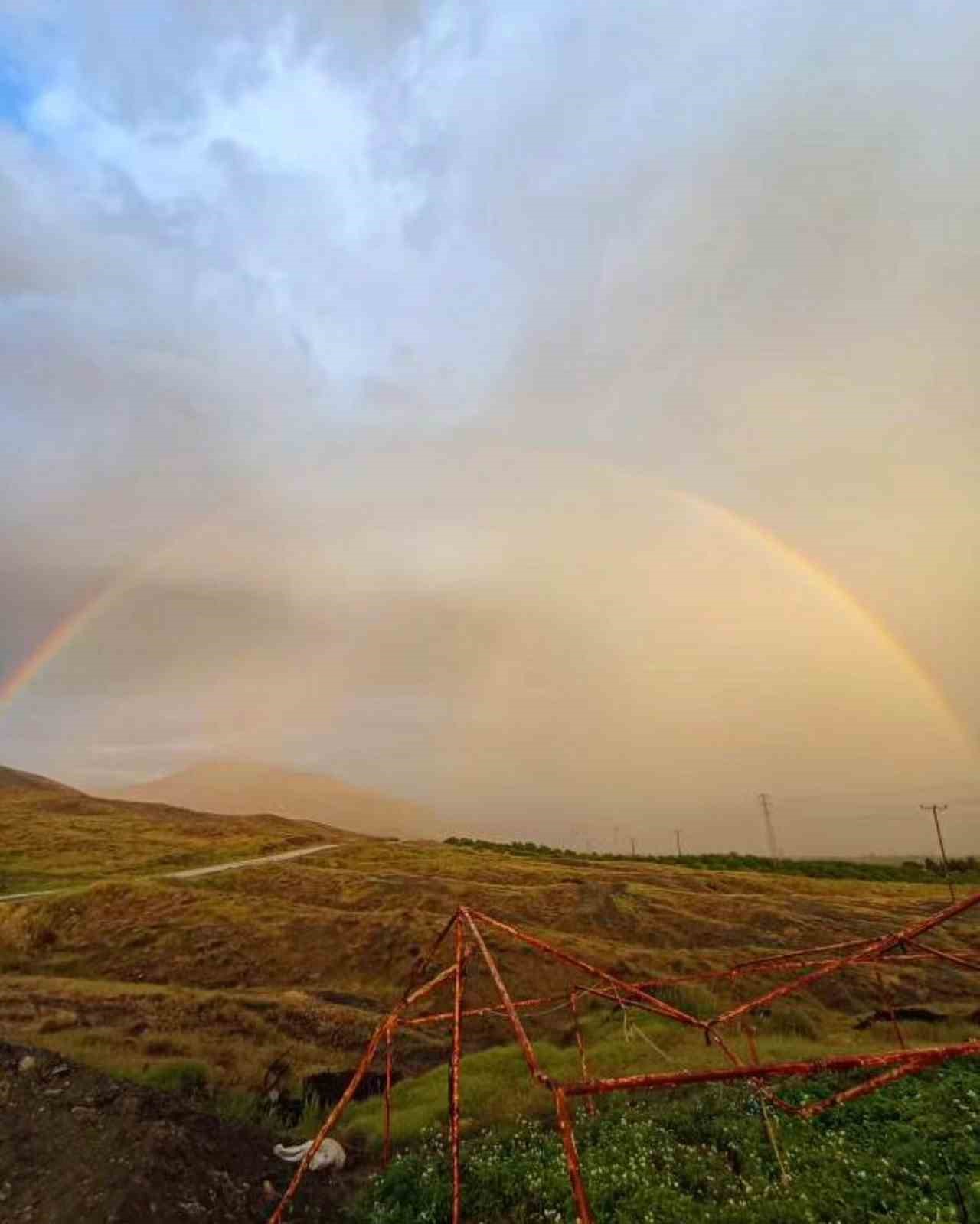 Elazığ’da gökkuşağı mest etti
