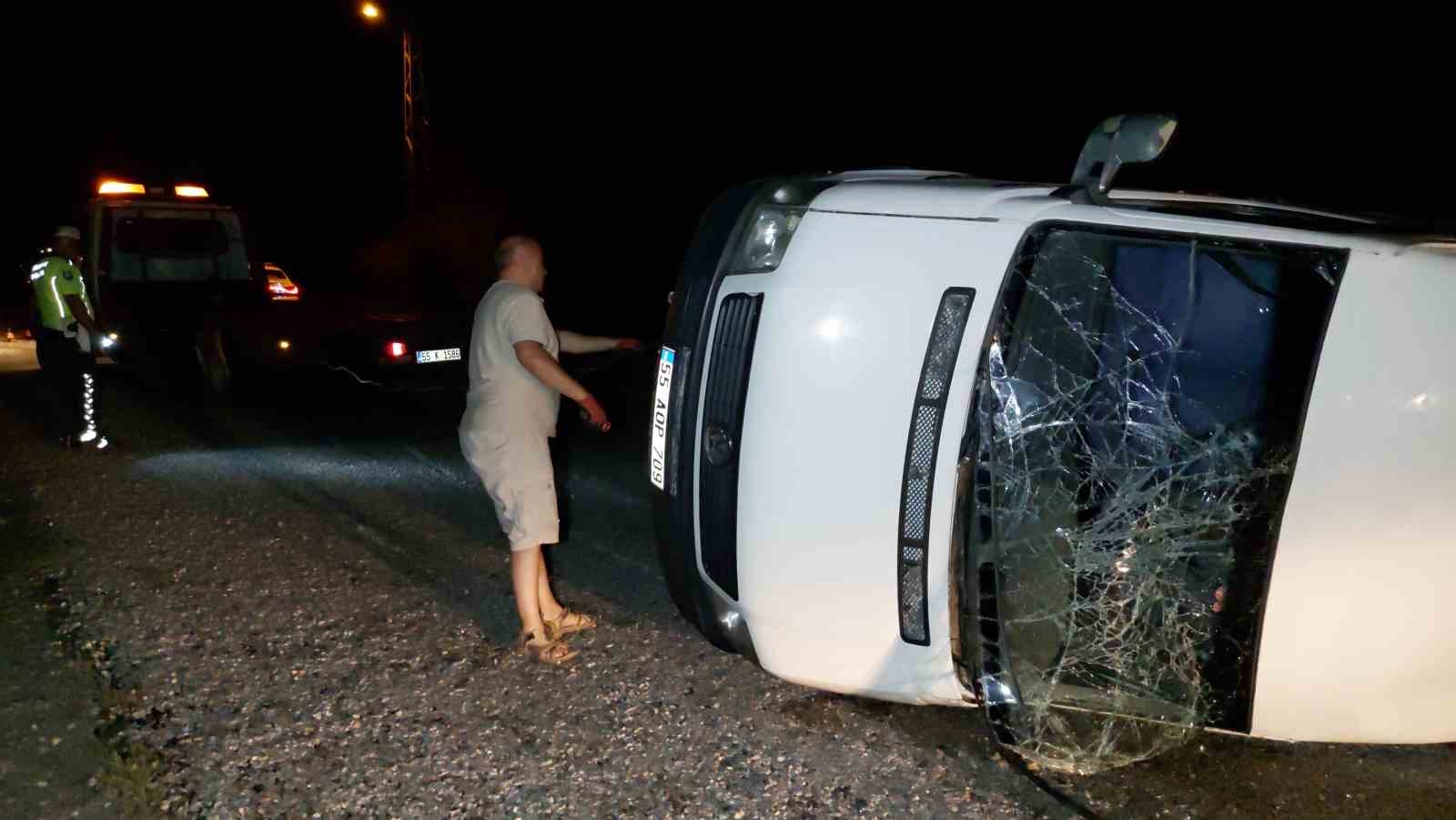 Samsun’da fındık işçilerini taşıyan minibüs devrildi: 18 yaralı
