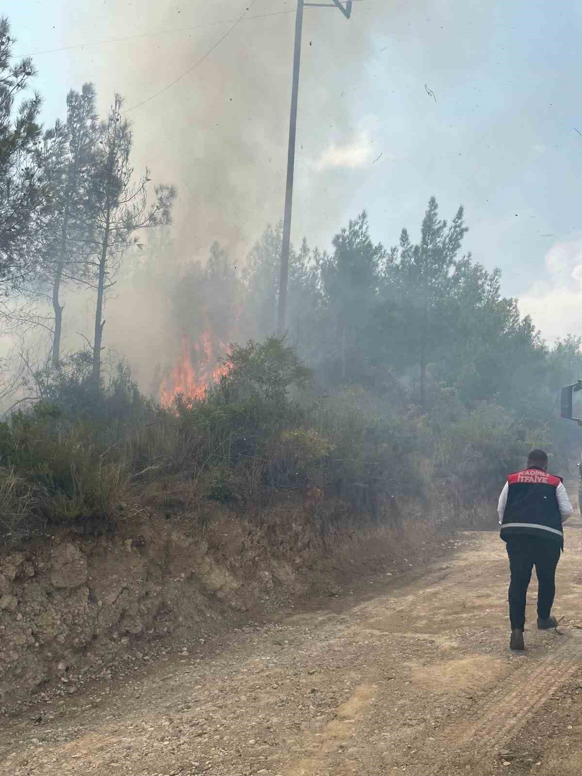 Osmaniye’de ormanlık alanda çıkan yangın büyümeden söndürüldü
