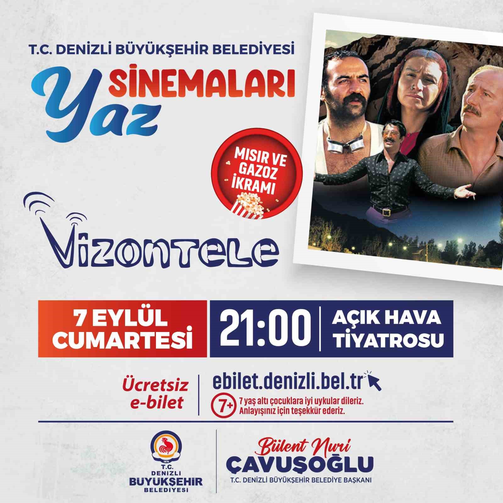 Denizli Büyükşehir ile açık hava sinema günleri devam ediyor
