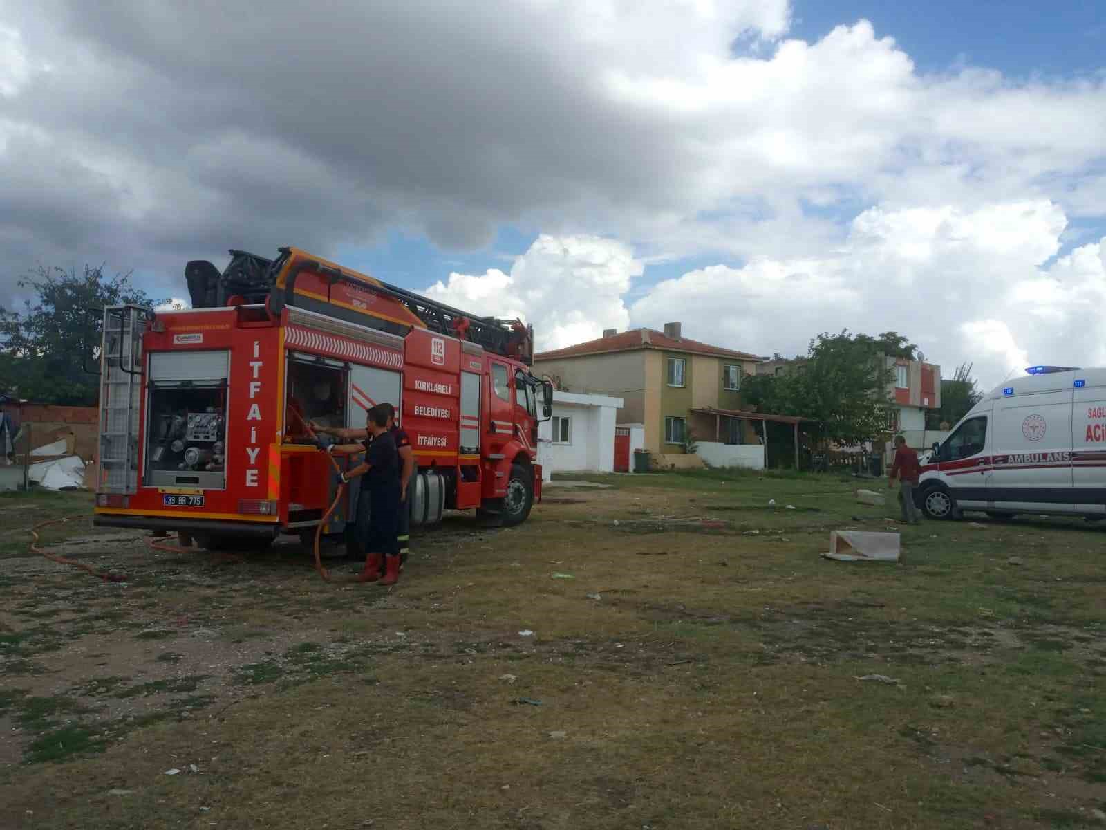 Kırklareli’nde ev yangını
