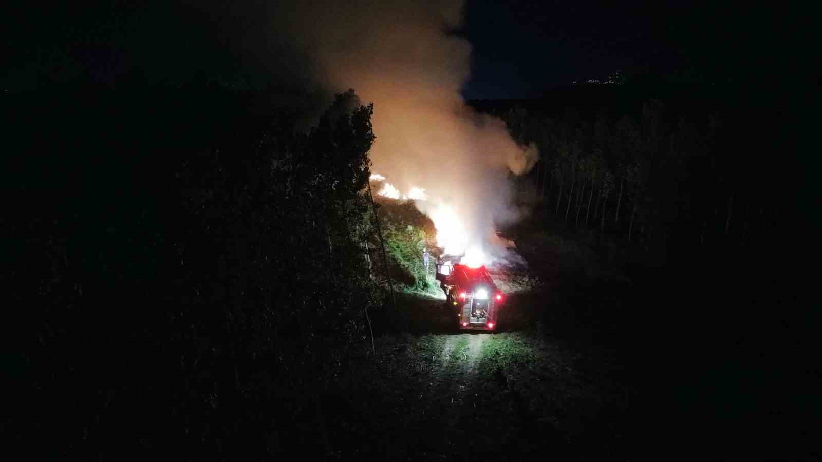 Sakarya’da ağaçlık alanda korkutan yangın
