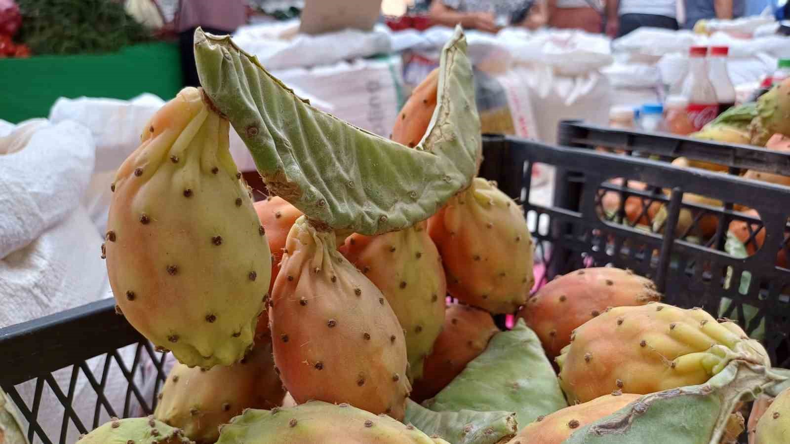 Kaktüs inciri, pazar tezgahlarının ilgi odağı oldu
