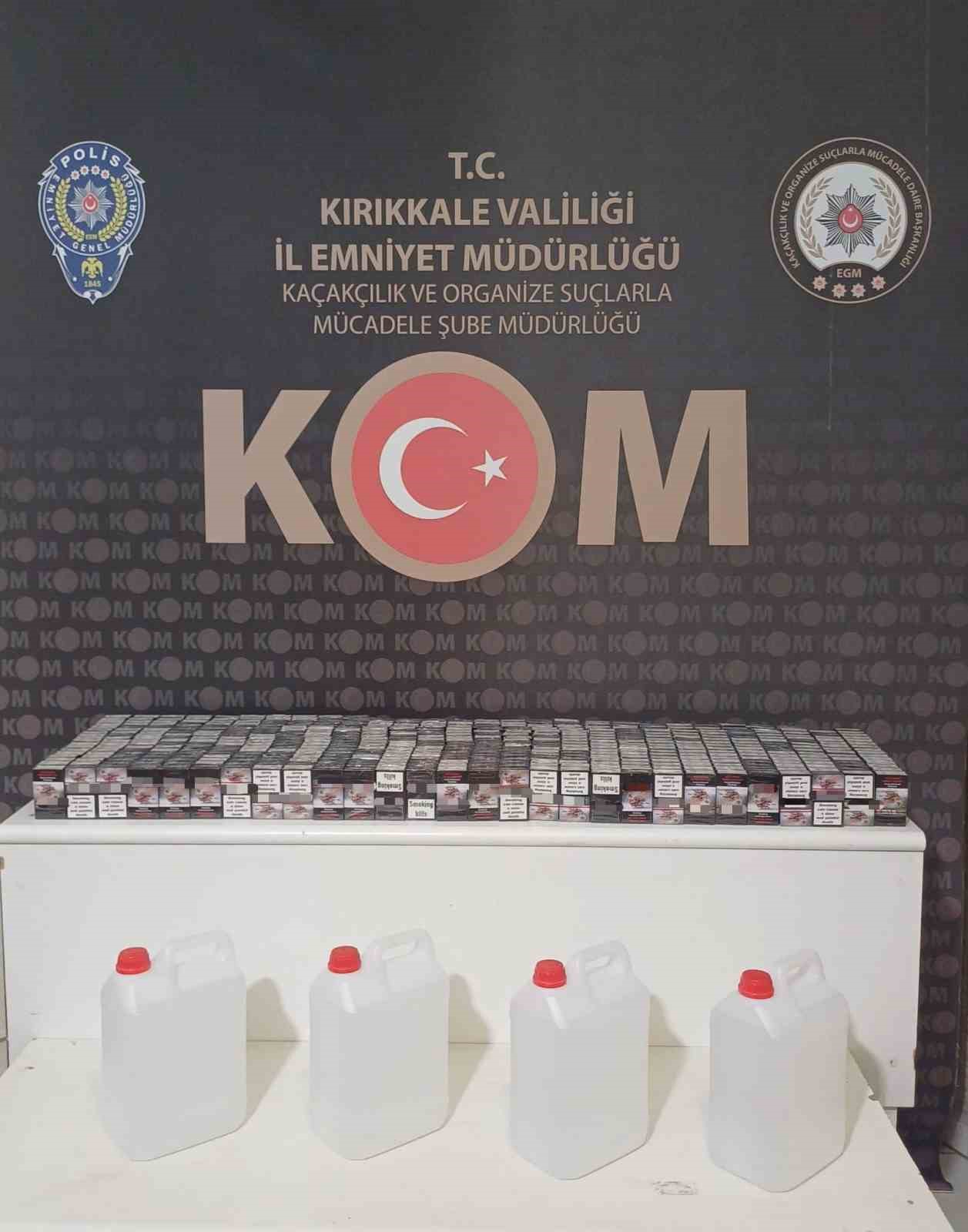 Kırıkkale’de kaçak alkol ve sigara operasyonu: 2 gözaltı
