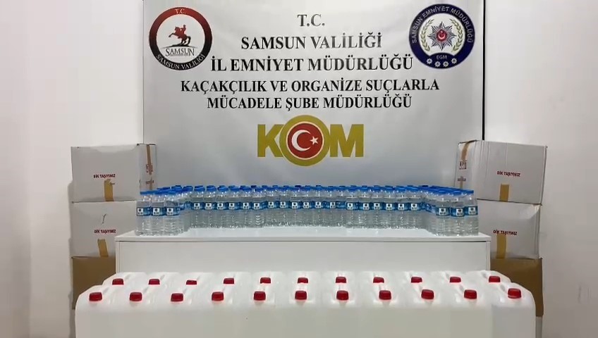 Samsun’da sahte içki imalatına operasyon
