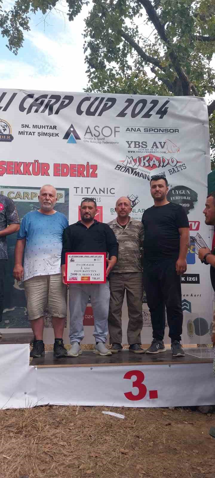 İnternational Ömerli Carp Cup Yarışması’nda 3’üncülük Eskişehir’in
