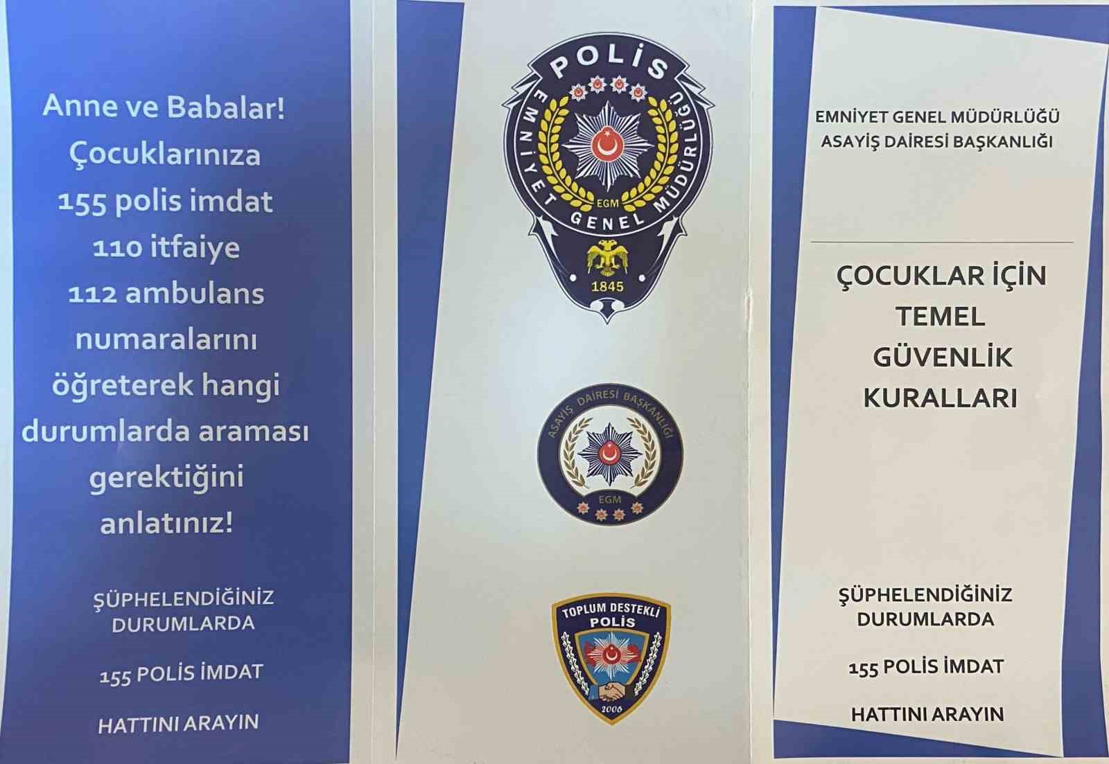 Polis ekipleri öğrencilere ve velilere basit güvenlik tedbirlerini anlattı
