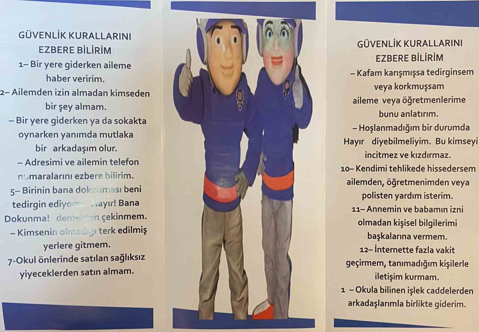 Polis ekipleri öğrencilere ve velilere basit güvenlik tedbirlerini anlattı
