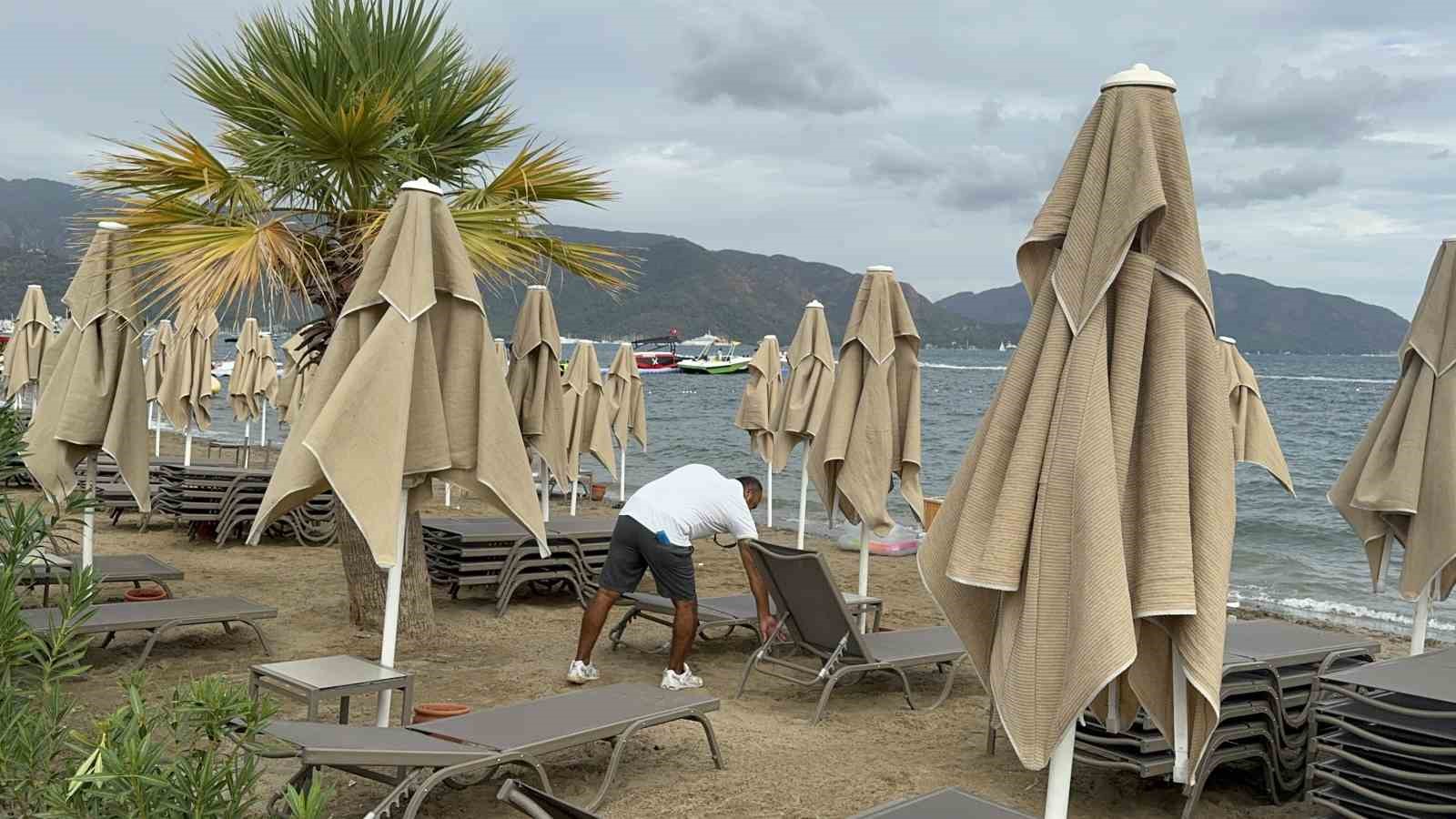 Marmaris’te yağmurda deniz keyfi
