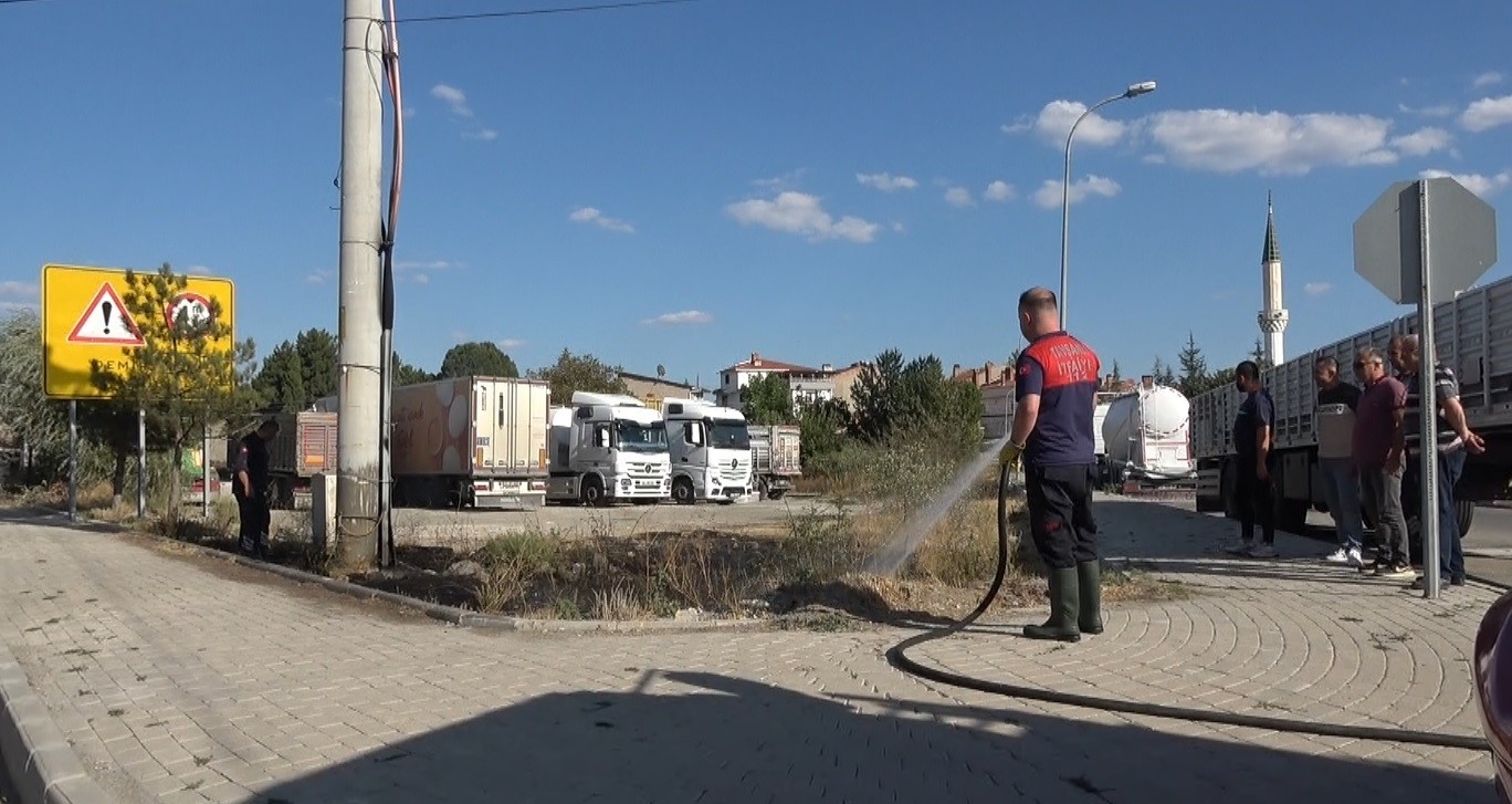 Elektrik direğinde çıkan yangın kokuttu
