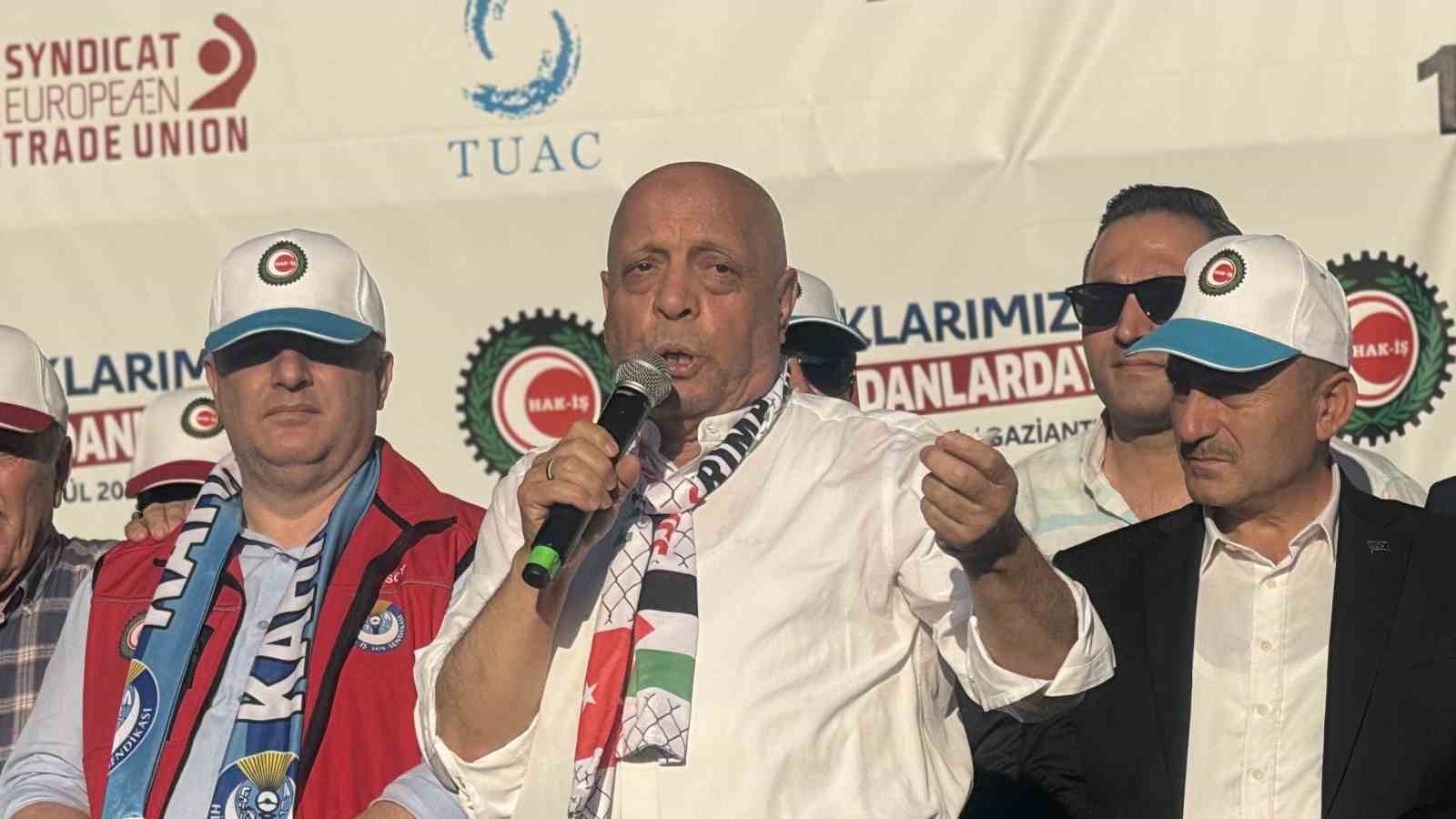 HAK-İŞ Gaziantep’te miting düzenledi
