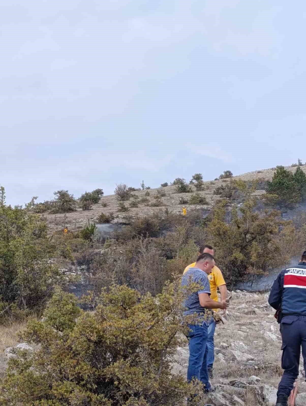 Bolu’da facianın eşiğinden dönüldü: Örtü yangını ormana sıçramadan söndürüldü
