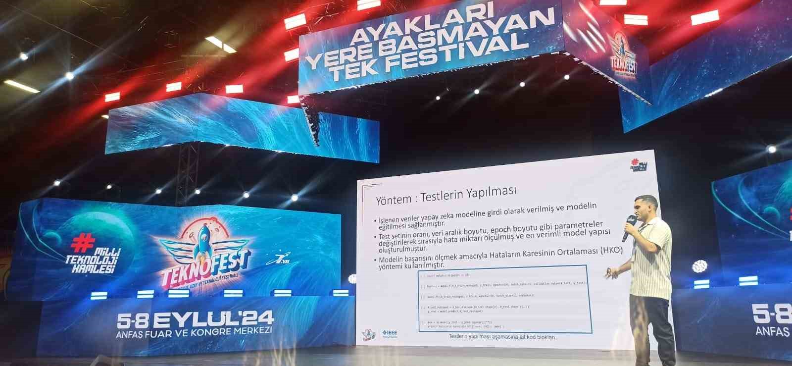 Enderunlu Harun, TEKNOFEST’te “İklim değişikliği” sunumu yaptı
