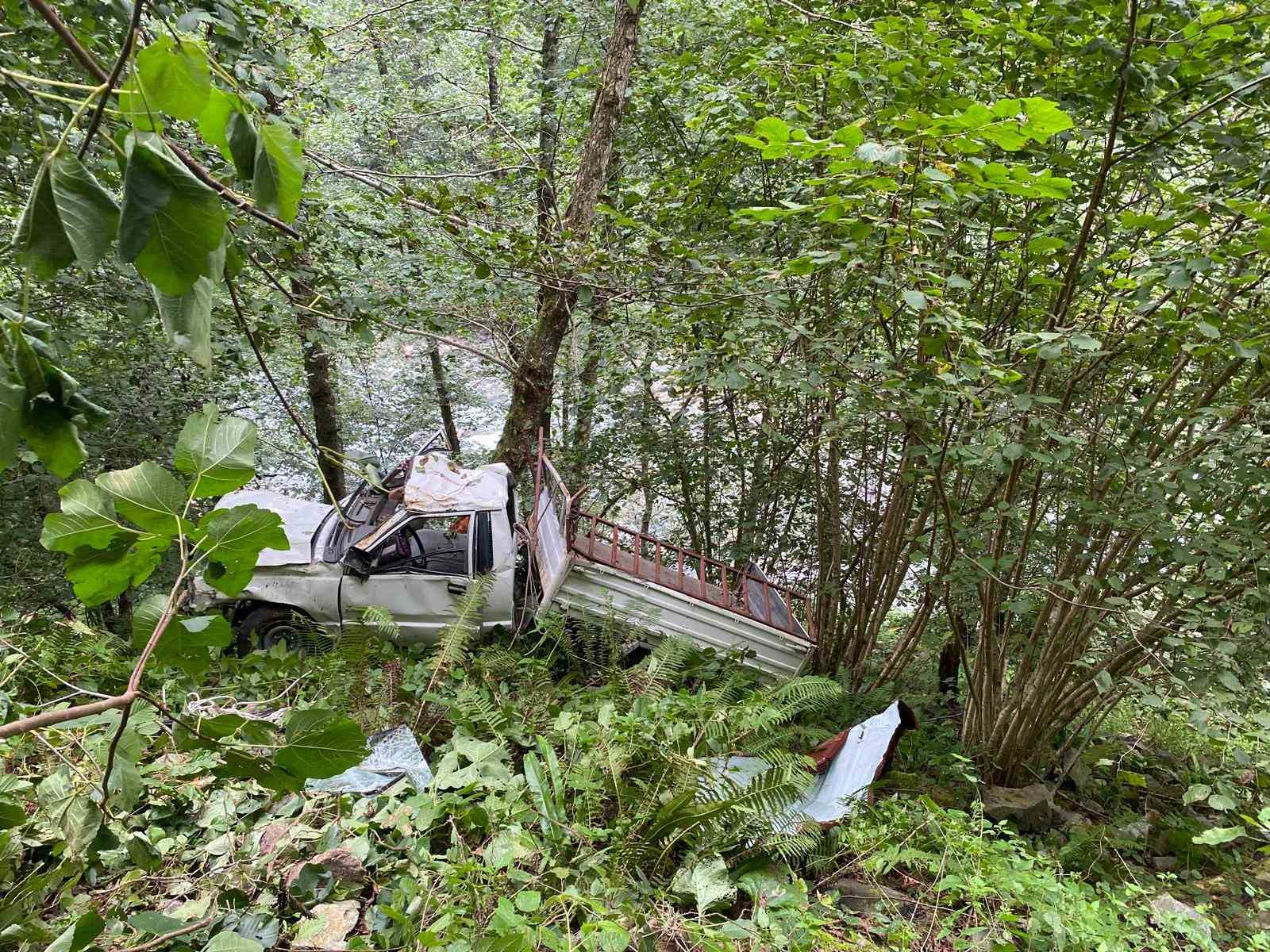 Rize’de kamyonet uçuruma yuvarlandı: 1 ölü
