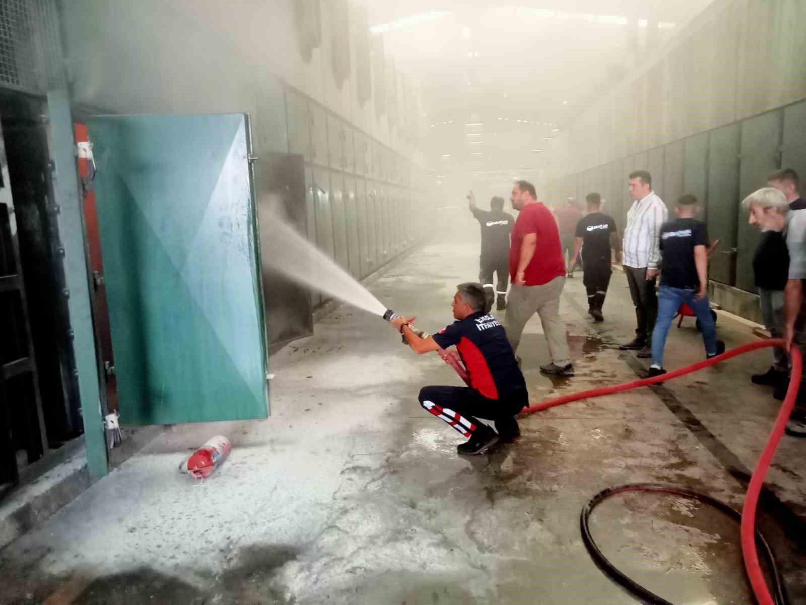 Tokat’ta orman ürünleri fabrikasında çıkan yangın kameraya yansıdı
