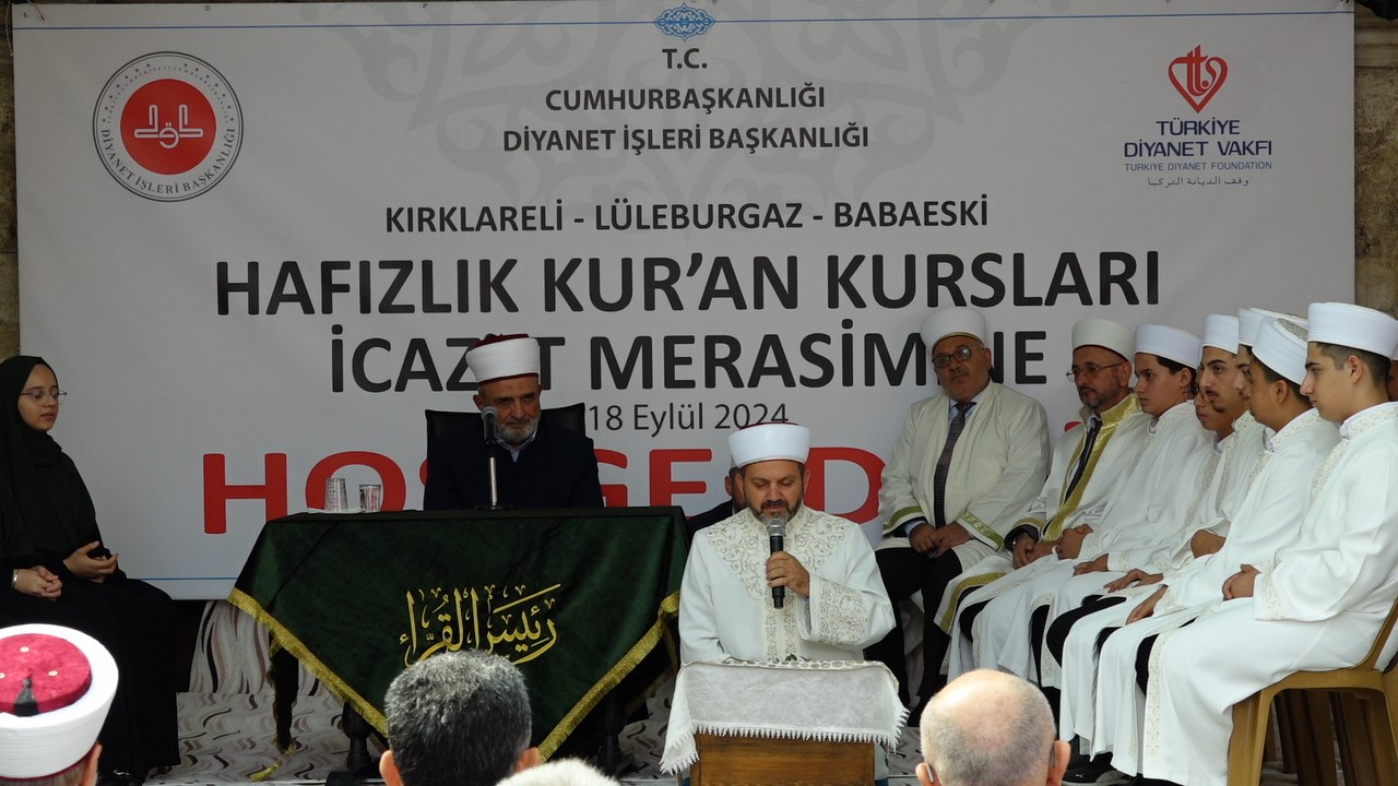 Diyanet İşleri Başkanı Prof. Dr. Erbaş, Kırklareli’nde Hafızlık Kur’an Kursları İcazet Merasimi’ne katıldı
