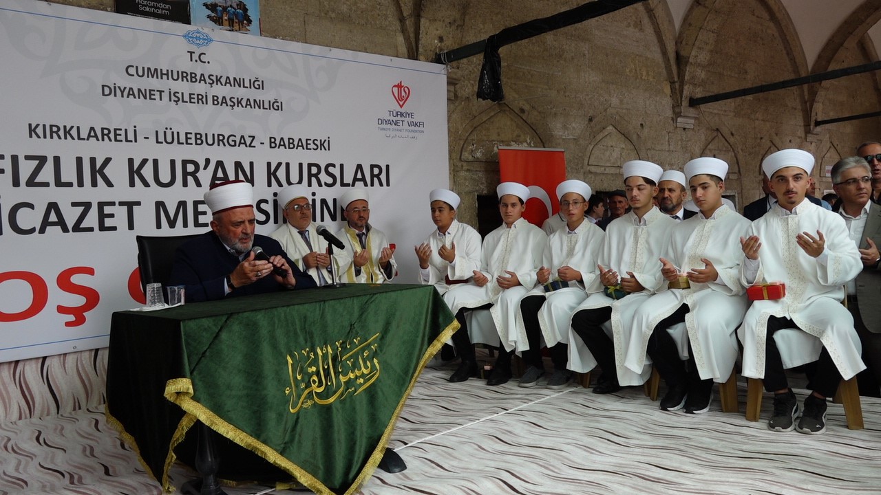 Diyanet İşleri Başkanı Prof. Dr. Erbaş, Kırklareli’nde Hafızlık Kur’an Kursları İcazet Merasimi’ne katıldı
