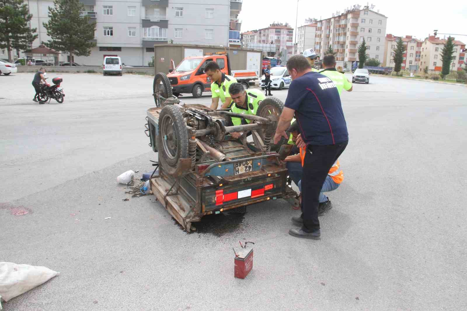 Devrilen üç tekerli motosikletin sürücüsü hayatını kaybetti
