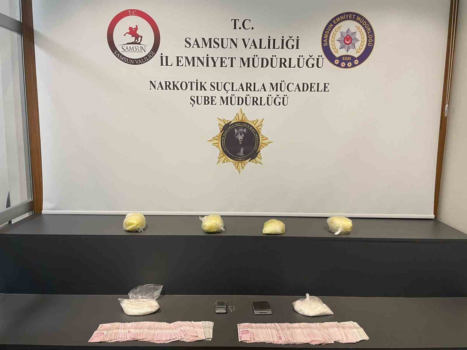 Samsun’da 4 kilo metamfetamin ile yakalanan 3 kişi gözaltına alındı
