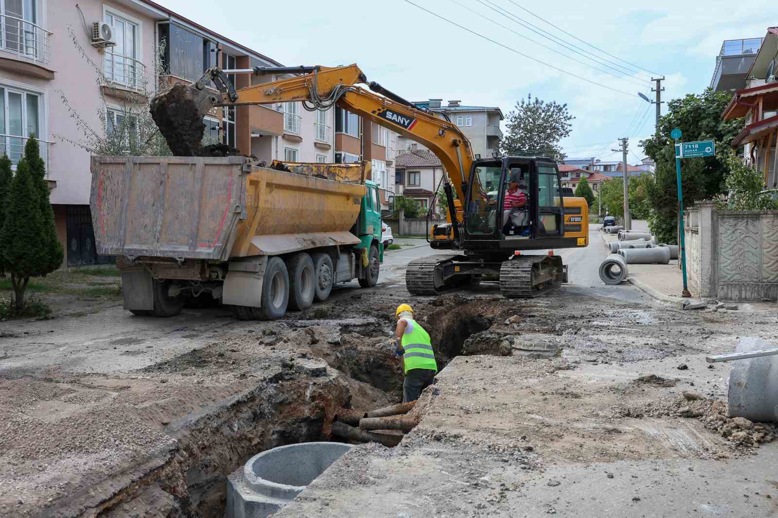 SASKİ o mahallenin altyapısını kışa hazırladı
