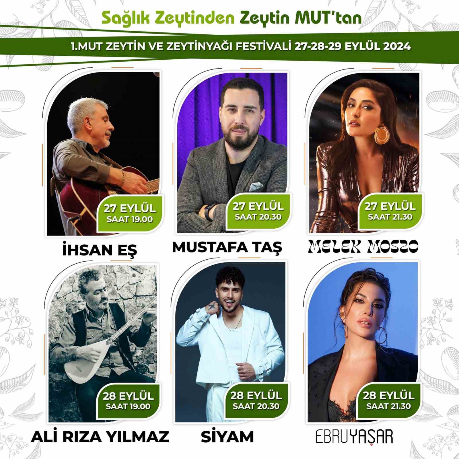 Mut Zeytin ve Zeytinyağı Festivali 27 Eylül’de başlıyor
