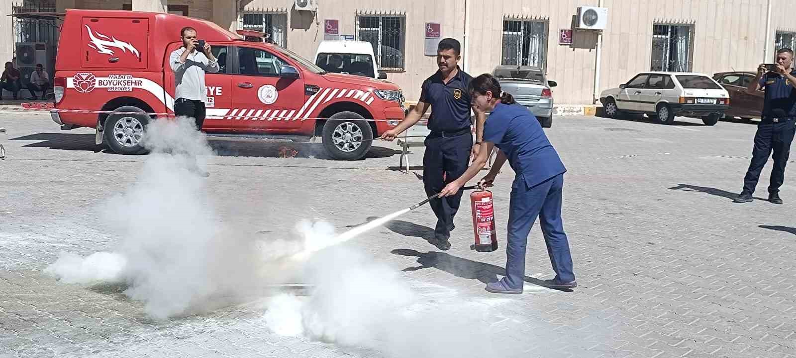 Malatya’da yangın söndürme tatbikatı yapıldı
