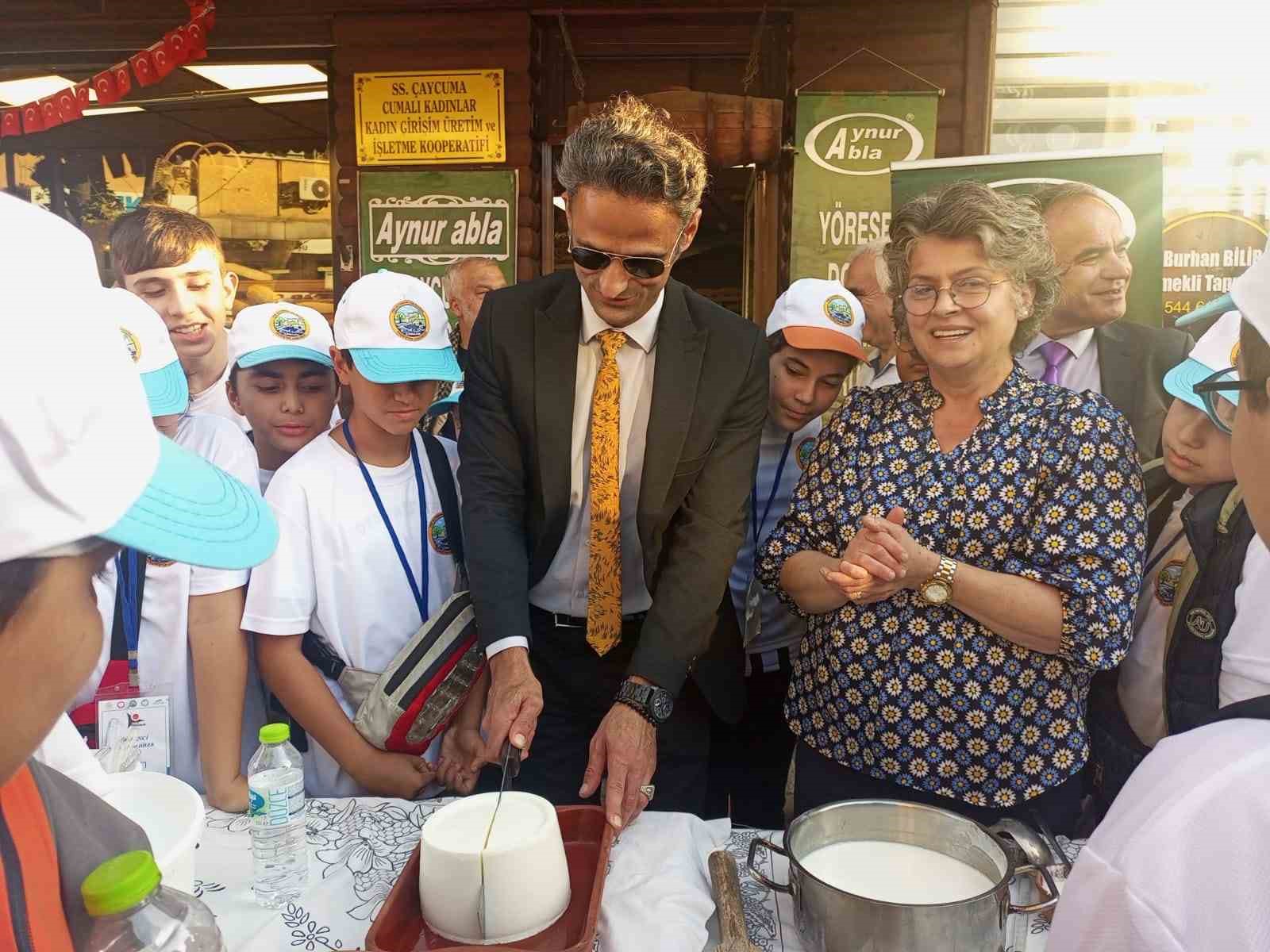 TÜBİTAK projesi  kapsamında Çaycuma’da öğrenciler manda yoğurdunu tattılar
