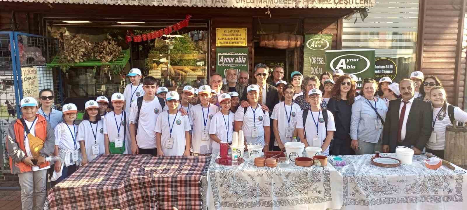 TÜBİTAK projesi  kapsamında Çaycuma’da öğrenciler manda yoğurdunu tattılar
