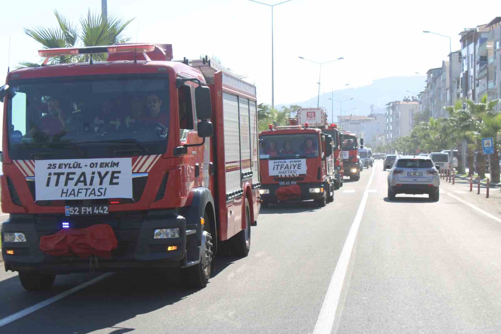 Ordu’da İtfaiye Haftası korteji
