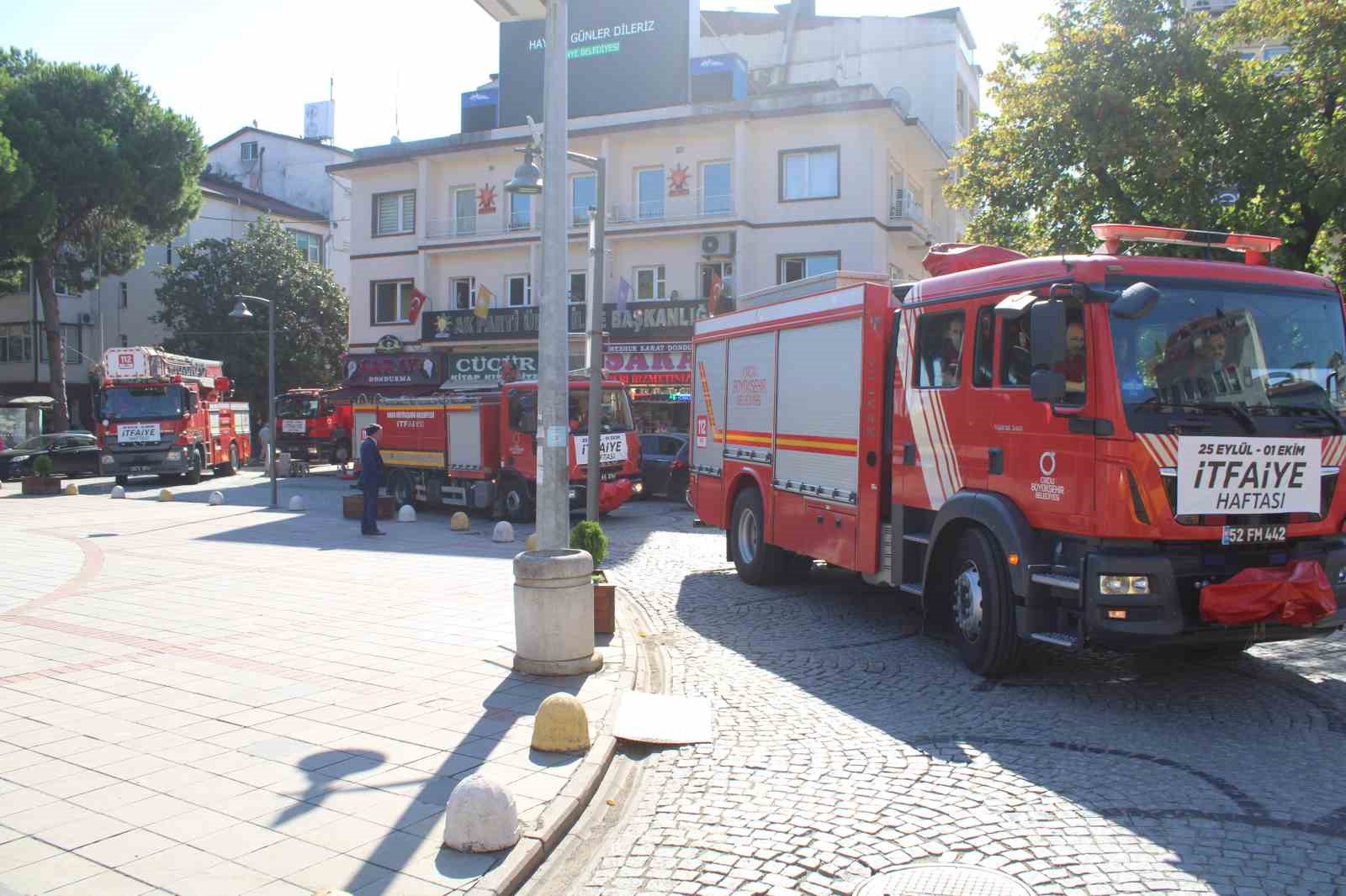 Ordu’da İtfaiye Haftası korteji
