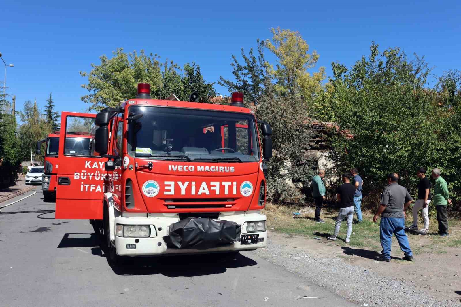 Kayseri’de müstakil evde yangın
