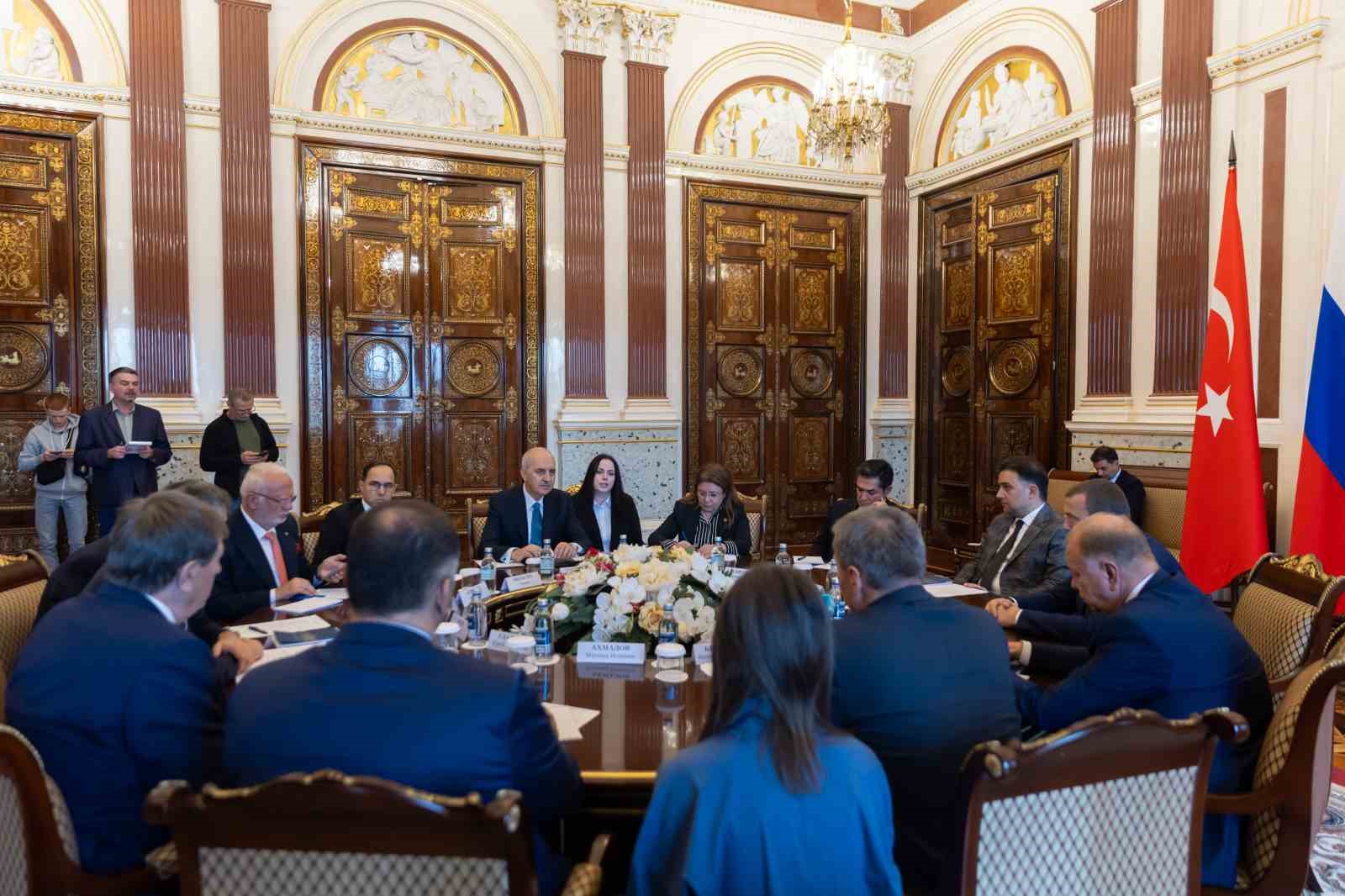 TBMM Başkanı Kurtulmuş, St. Petersburg Yasama Meclisi Başkanı Belskiy ile görüştü
