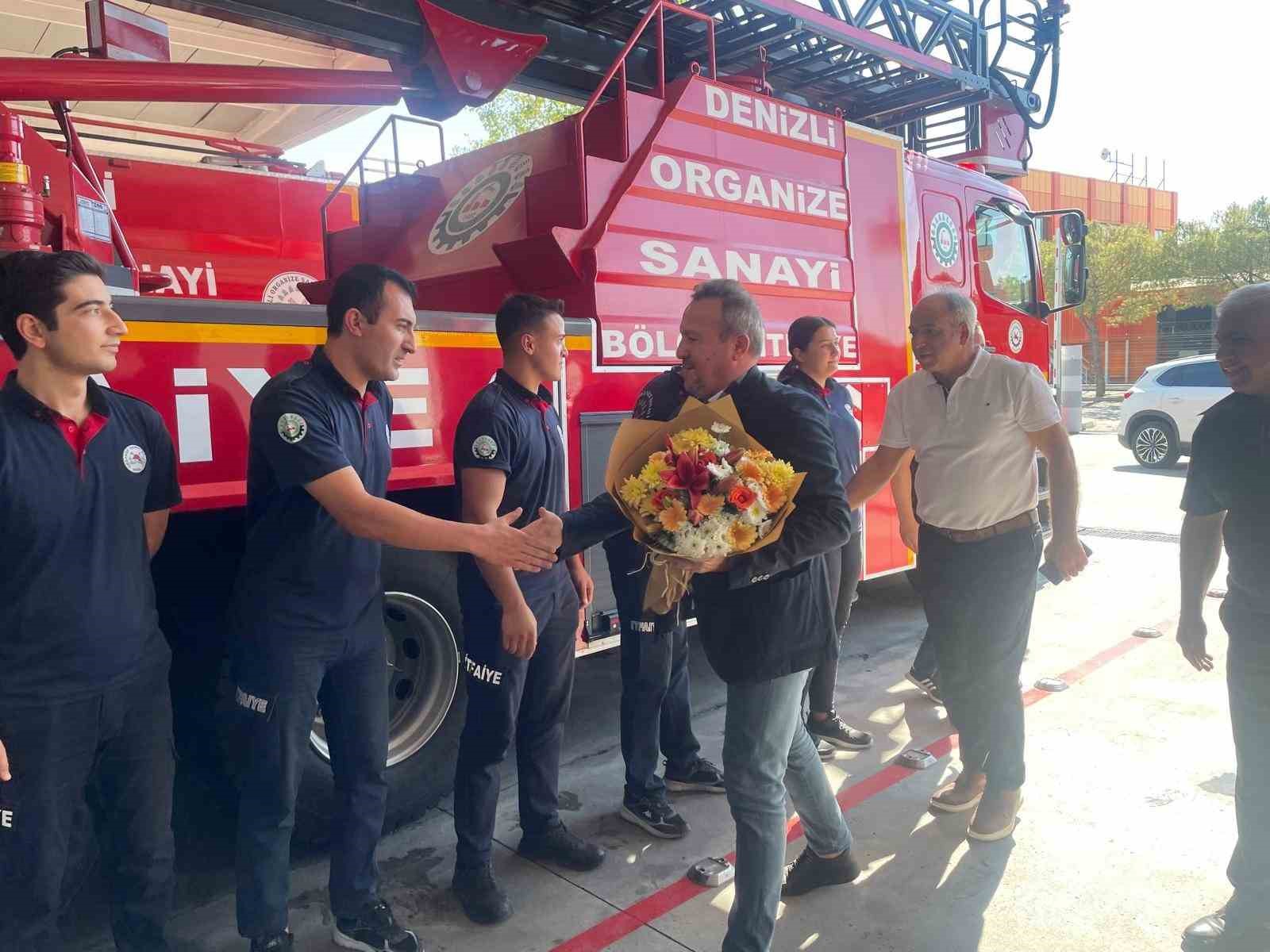 Denizli OSB Yönetiminden OSB İtfaiye Müdürlüğüne tebrik ziyareti
