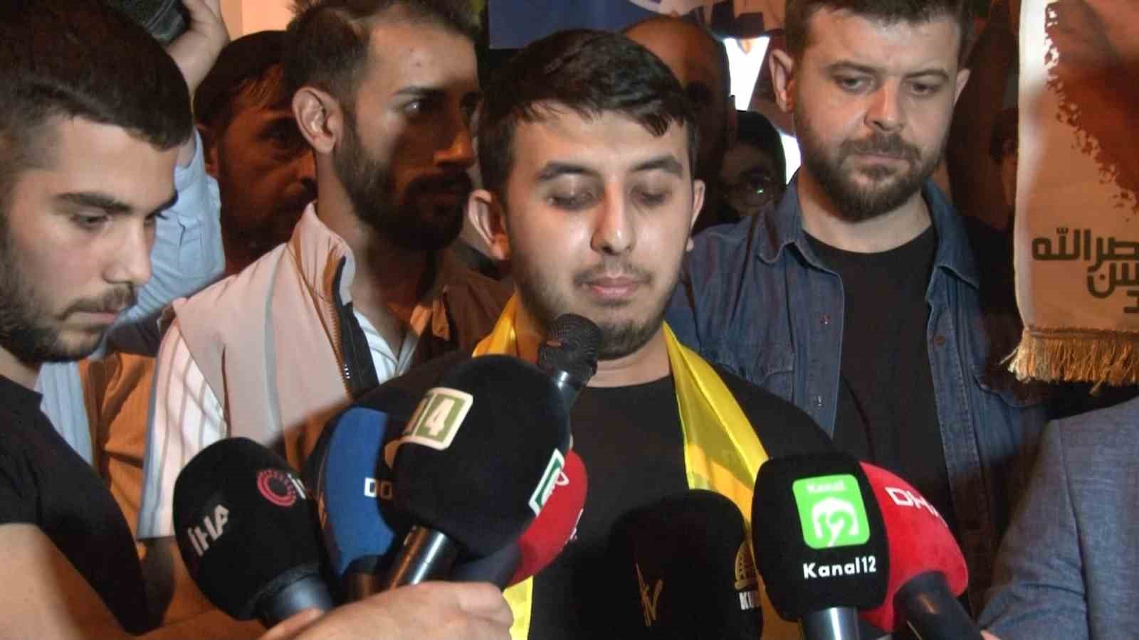 İsrail Başkonsolosluğu önünde Hizbullah lideri Hasan Nasrallah’ın öldürülmesi protesto edildi
