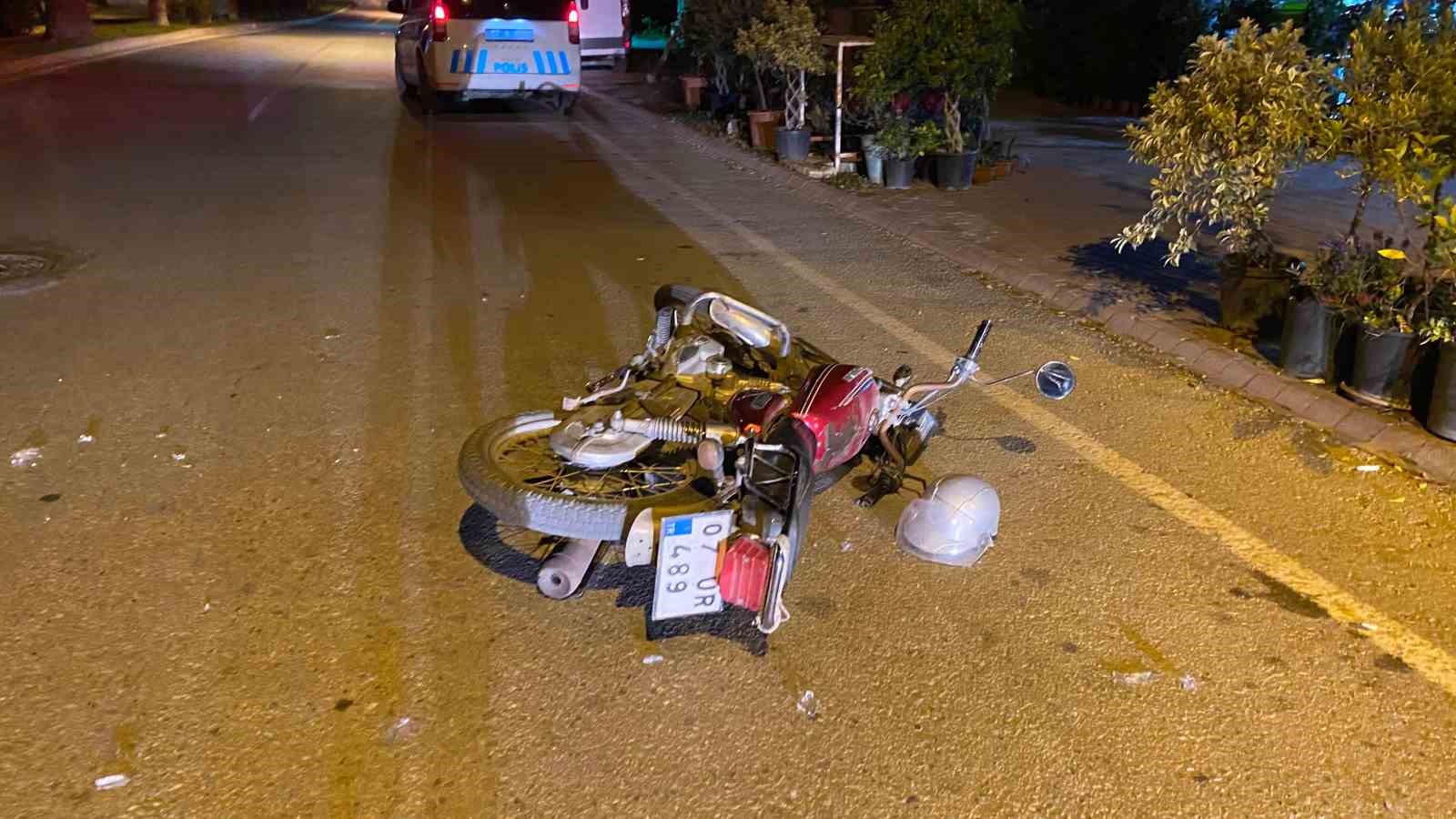 Kazada yaralanan motosikletlinin ehliyetsiz ve alkollü olduğu belirlendi
