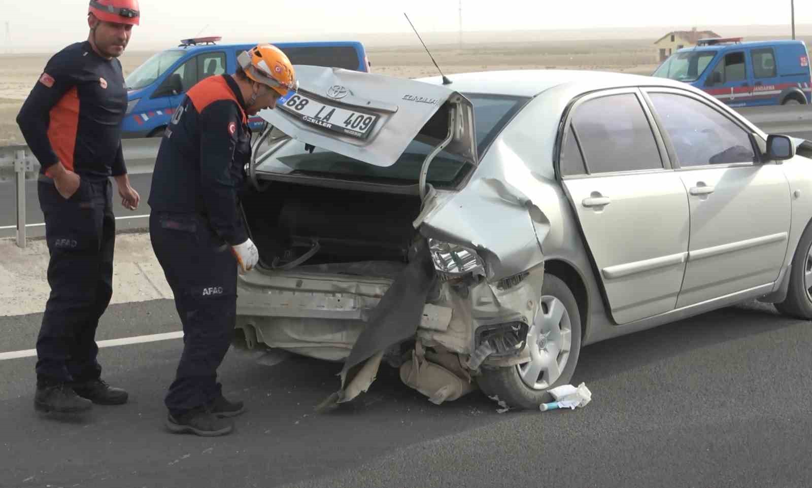 Aksaray’da kum fırtınası kazalara neden oldu: 6 yaralı
