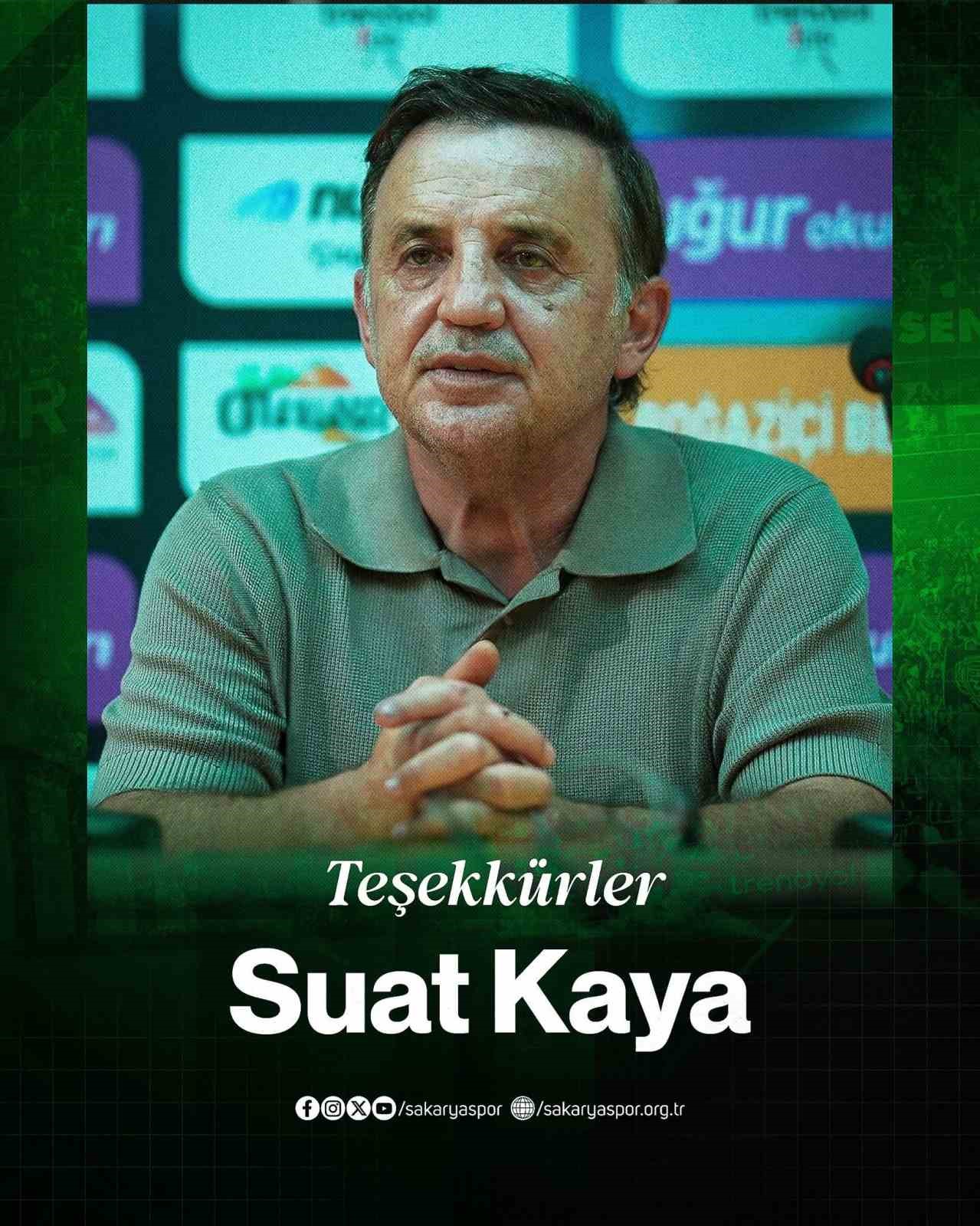 Sakaryaspor’da teknik direktör Suat Kaya ile yollar ayrıldı
