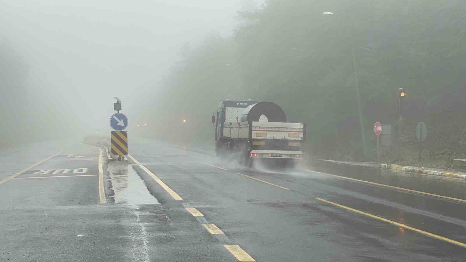 Bolu Dağı’nda yoğun sis: Görüş mesafesi 20 metre
